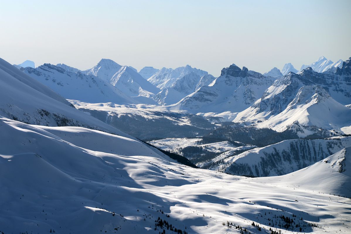 09D Mountains To The Southeast In The Distance Include Mount Byng, The Towers, Naiset Point From Lookout Mountain At Banff Sunshine Ski Area